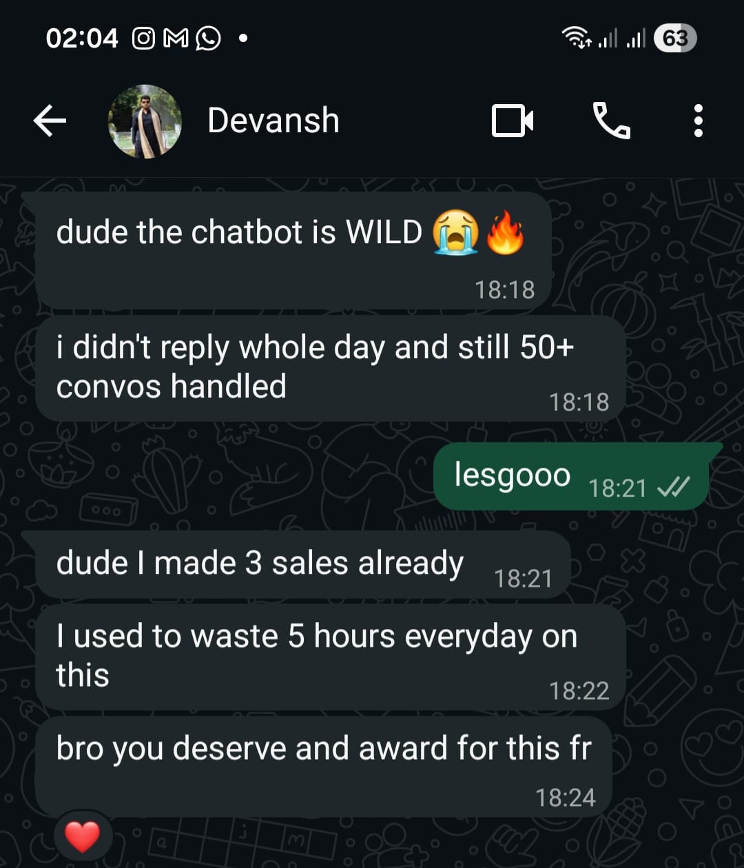 Customer testimonial 1